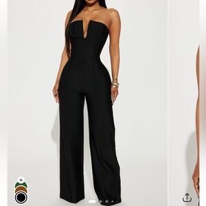 Fashion Nova Black Strapless Jumpsuit